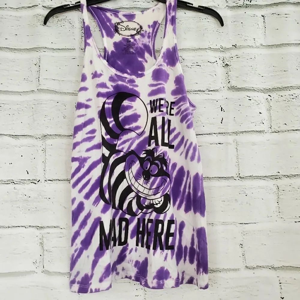 Disney Cheshire Cat tank top tie dye
